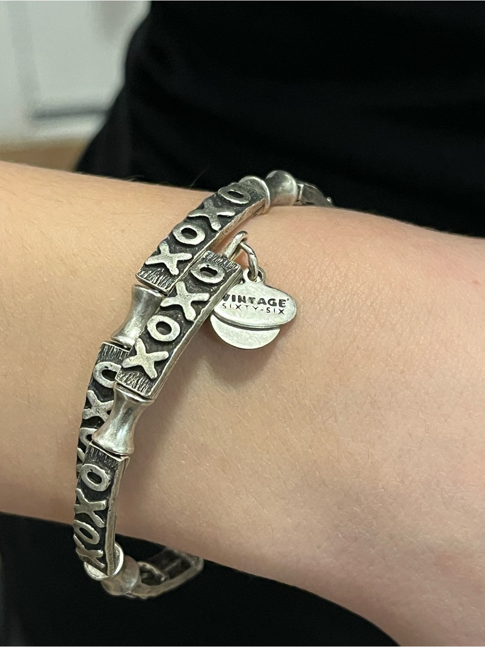 Alex and Ani Silver XOXO Bracelet - Picture 7 of 8